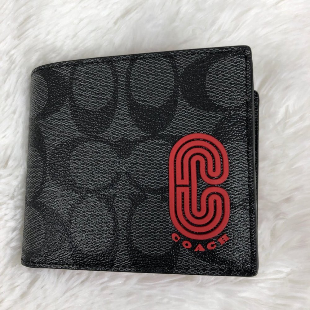 HP⚡️Coach 3-In-Wallet In Sig Canvas With Patch